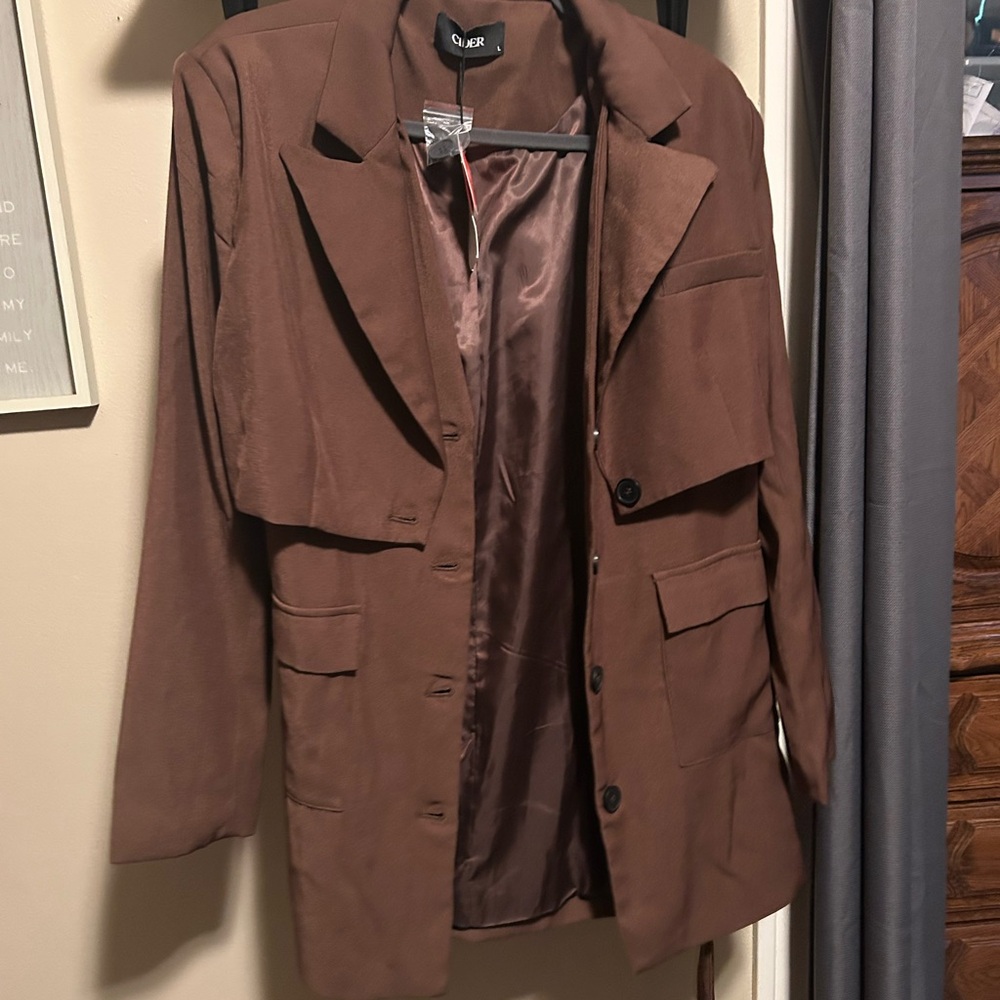 Cider Chocolate Brown Blazer